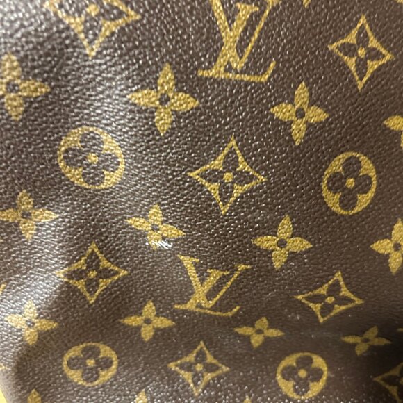 Authentic Women Louis Vuitton Brown Tan Canvas Leather Neverfull MM Tote Handbag - Picture 14 of 16